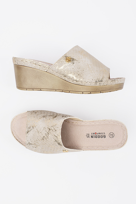 Pleiša šlepes sievietēm taupe Pleiša šlepes sievietēm taupe