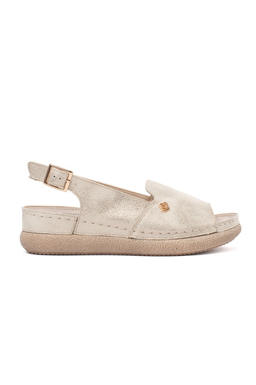 zelta krāsas sandales ar...