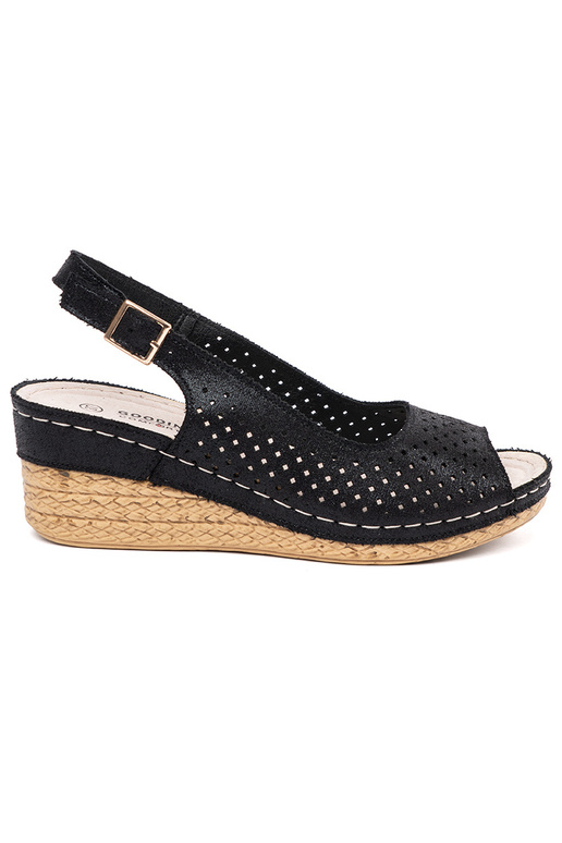 Melnas caurspīdīgas sandales