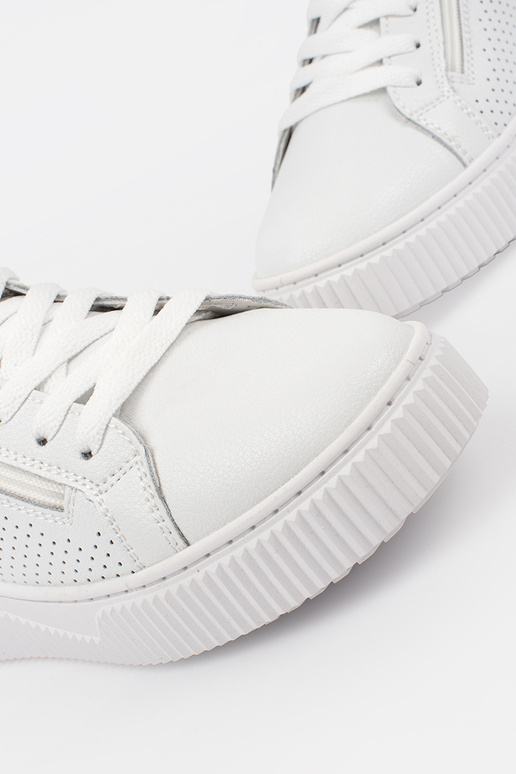 Baltu krāsas sneakers ar platformu no... Baltu krāsas sneakers ar platformu no...