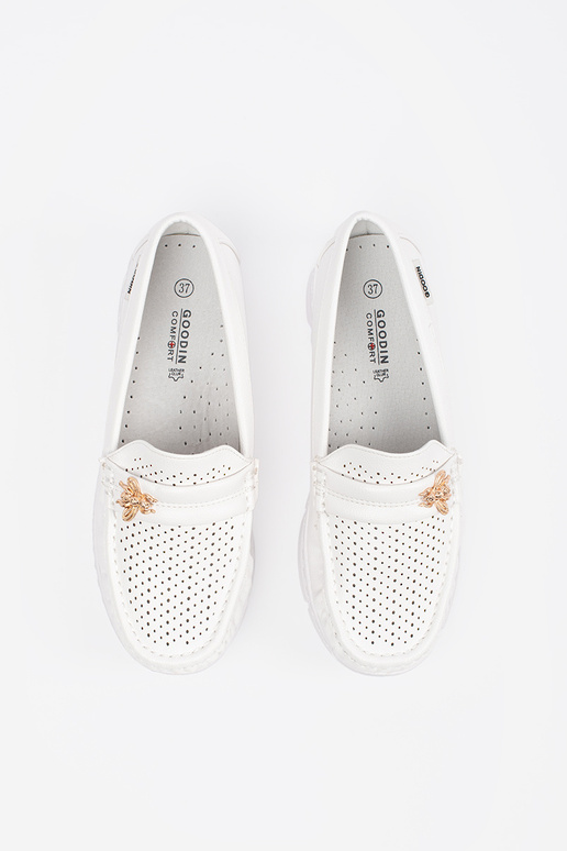 ivora krāsas caurspīdīgi mokasinā ivora krāsas caurspīdīgi mokasinā