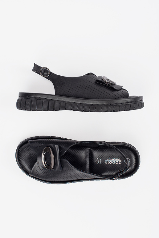 āda eleganti melnas krāsas sandales