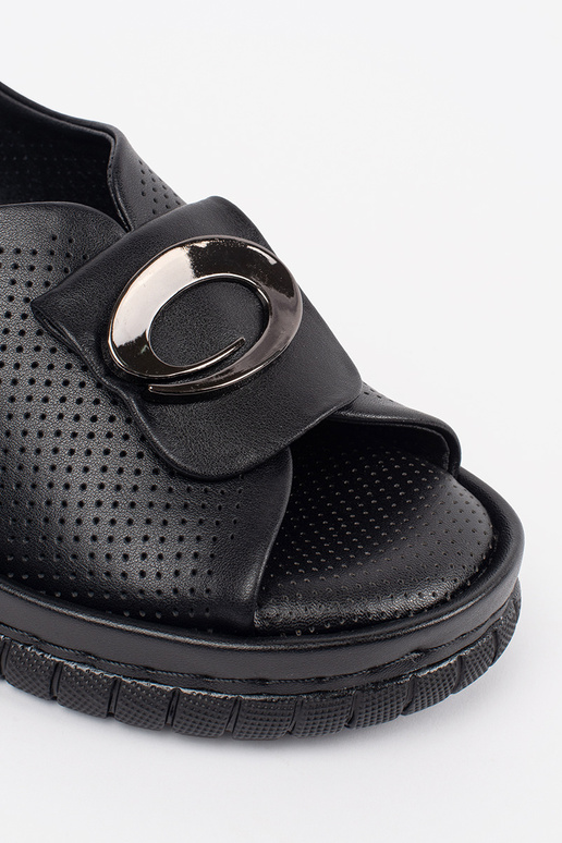 āda eleganti melnas krāsas sandales