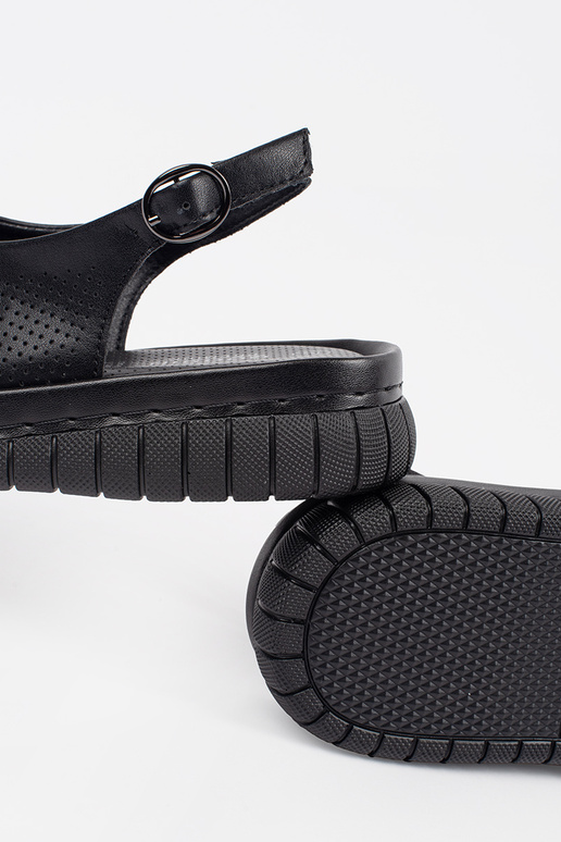 āda eleganti melnas krāsas sandales