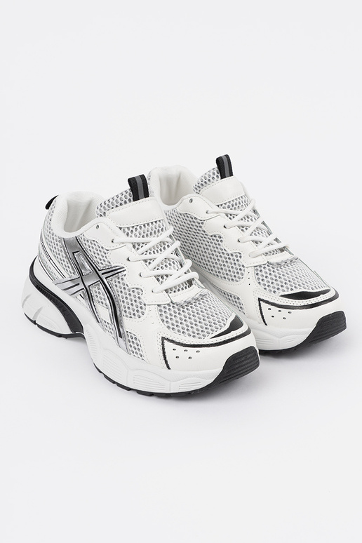 Sieviešu baltie-melnie sporta apavi...