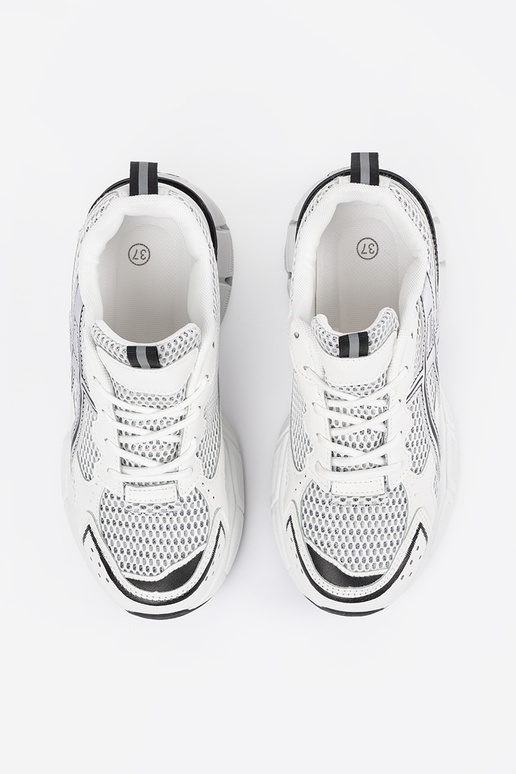 Sieviešu baltie-melnie sporta apavi...