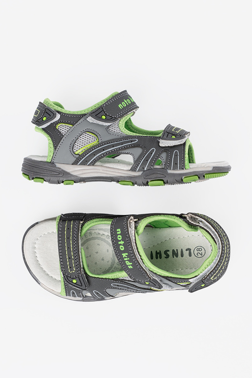 Pelēki zēnu sandales