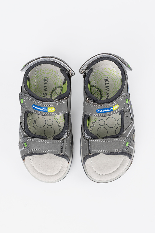 Pelēku krāsu zēnu sandales