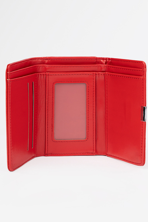 Sarkana sieviešu maks no mākslīgās ādas