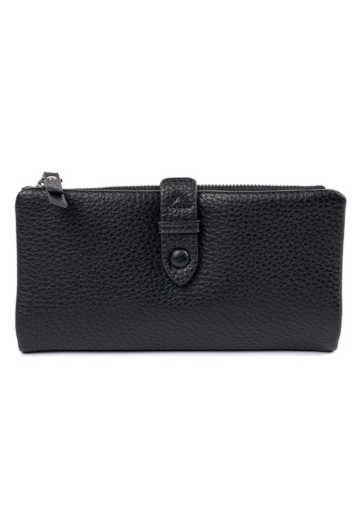 Melns sieviešu maciņš ar nodalījumiem