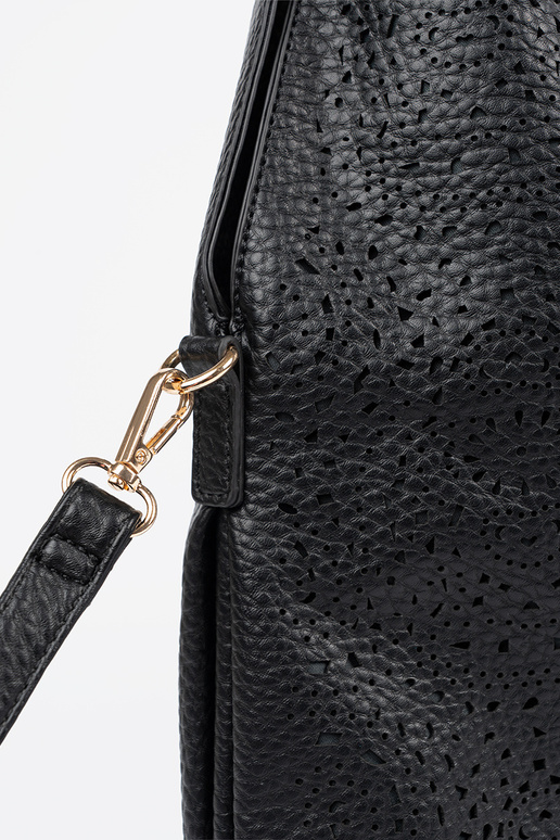 Melna caurspīdīga sieviešu soma