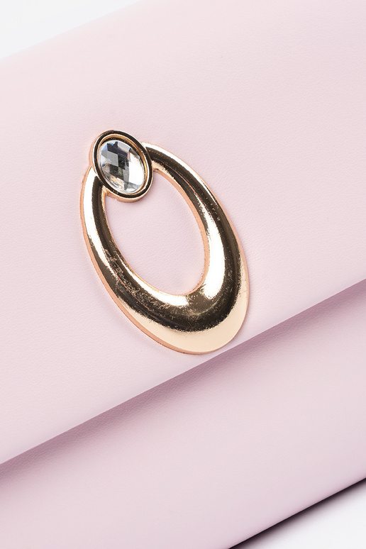 Rozā aploksnes tipa soma ar sudraba...