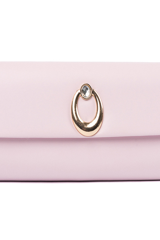 Rozā aploksnes tipa soma ar sudraba...