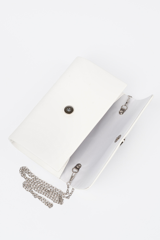 Balta aploksnes tipa soma ar sudraba...