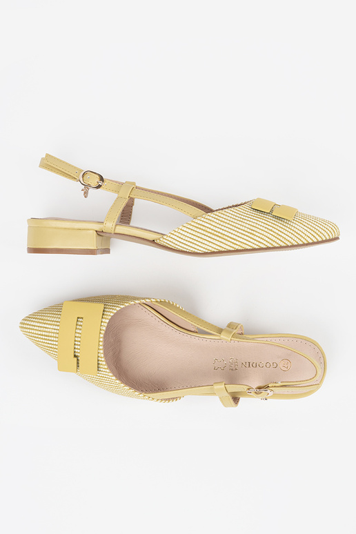 Sieviešu dzeltenas sandales ar...