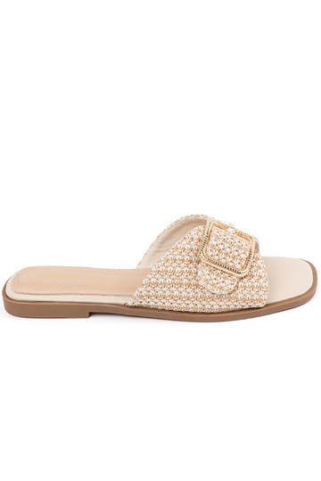 Smilšu krāsas čības ar...