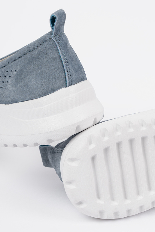 Zābaki no ādas, zili, ar platformu Zābaki no ādas, zili, ar platformu