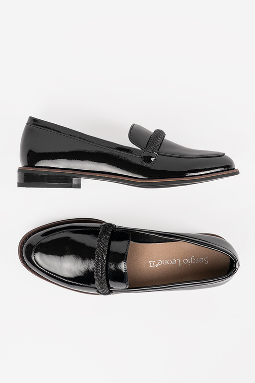 Melni sieviešu mokasīni ar ādas... Melni sieviešu mokasīni ar ādas...