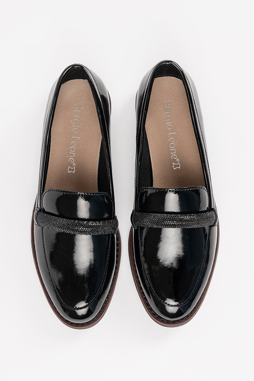 Melni sieviešu mokasīni ar ādas... Melni sieviešu mokasīni ar ādas...