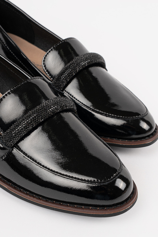 Melni sieviešu mokasīni ar ādas... Melni sieviešu mokasīni ar ādas...