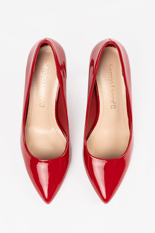 Sarkani ādas sieviešu augstpapēžu...