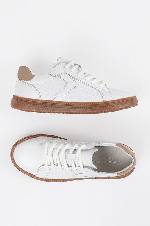 Baltie ādas sieviešu sporta apavi...