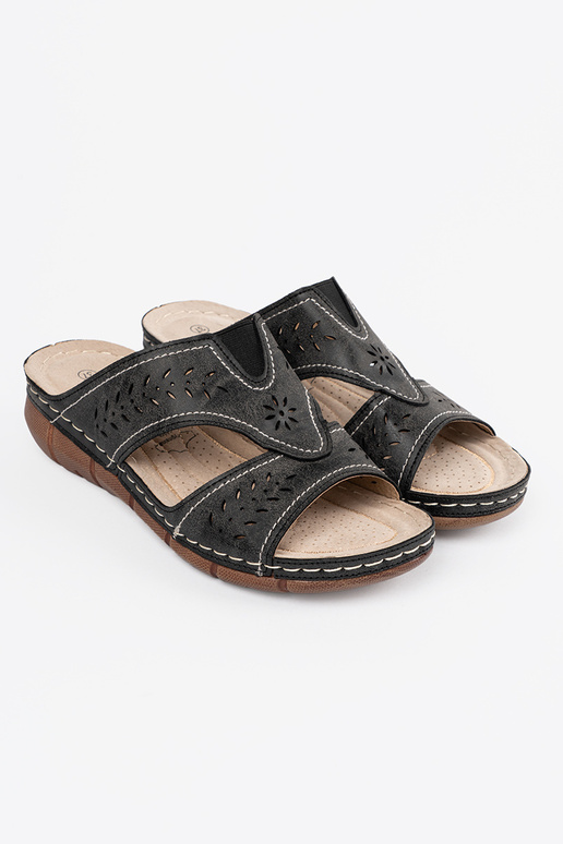 Mēteļi uz platformas melnā krāsā