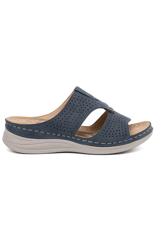 Ērti čības ar aprīkojumu zilā krāsā