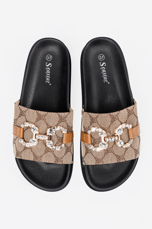 Melns-brūnas krāsas čības ze zdobieniem Melns-brūnas krāsas čības ze zdobieniem