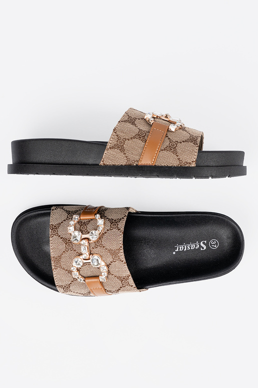 Melns-brūnas krāsas čības ze zdobieniem Melns-brūnas krāsas čības ze zdobieniem