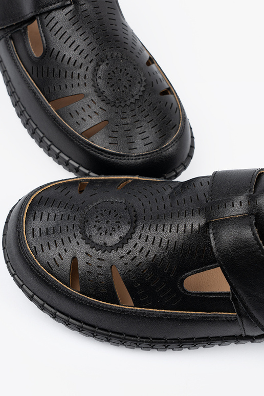 Sieviešu zābaki ažūra Velcro Melnas...