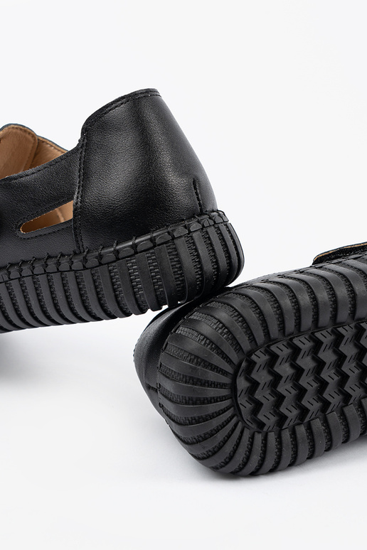 Sieviešu zābaki ažūra Velcro Melnas...