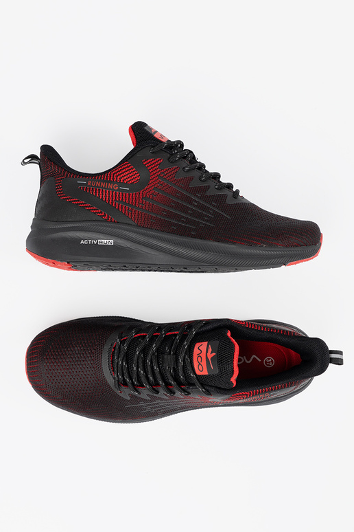 Melns-sarkans sieviešu apavi do biegania