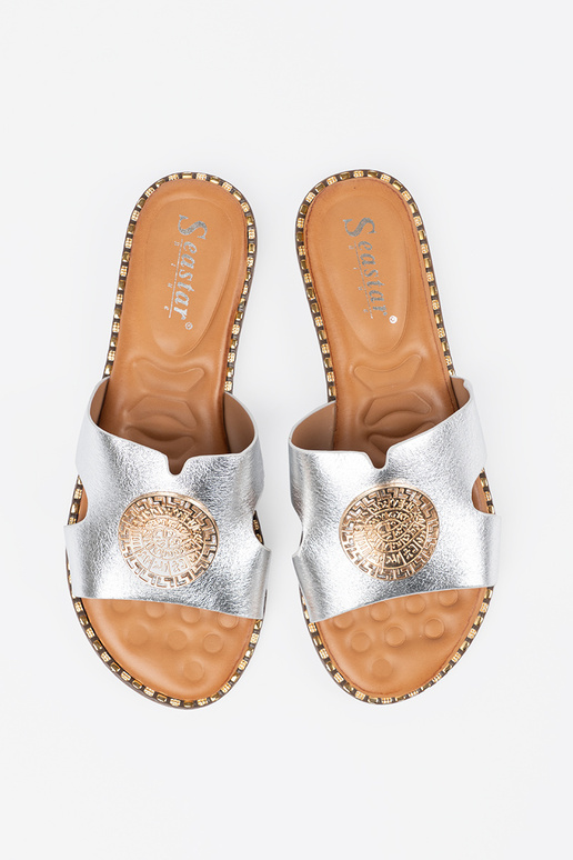 Čības Sudrabs ar zelta rotājumu Čības Sudrabs ar zelta rotājumu