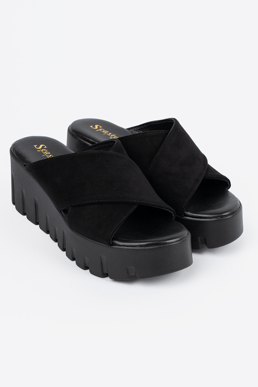 zamšādas čības sieviešu uz ķīļa...