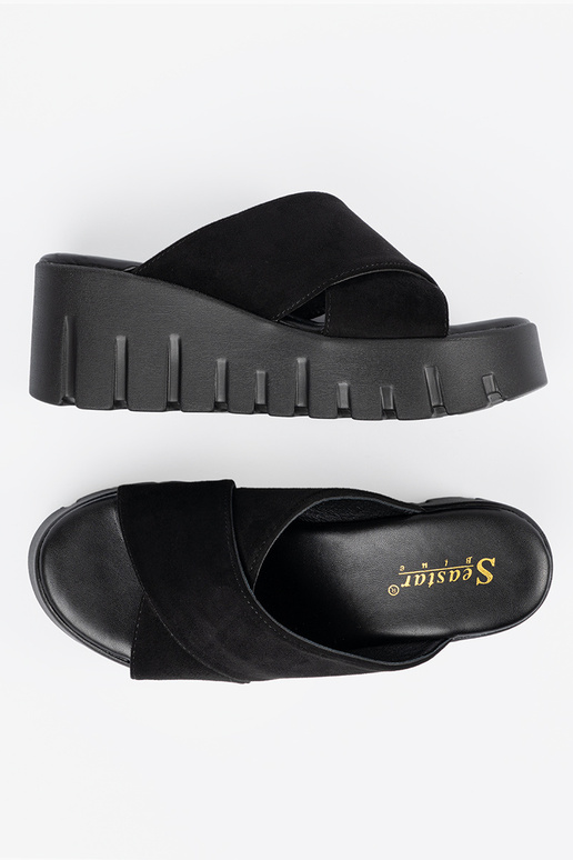 zamšādas čības sieviešu uz ķīļa...