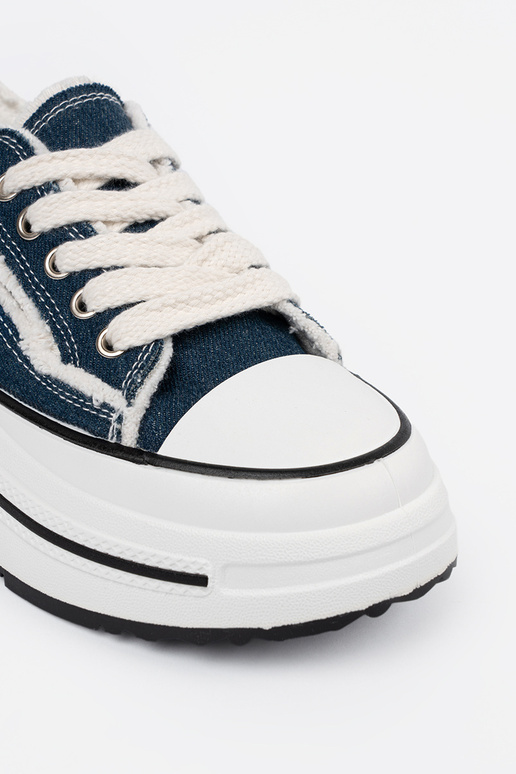 Tumši zilā krāsā sieviešu apavi ar...