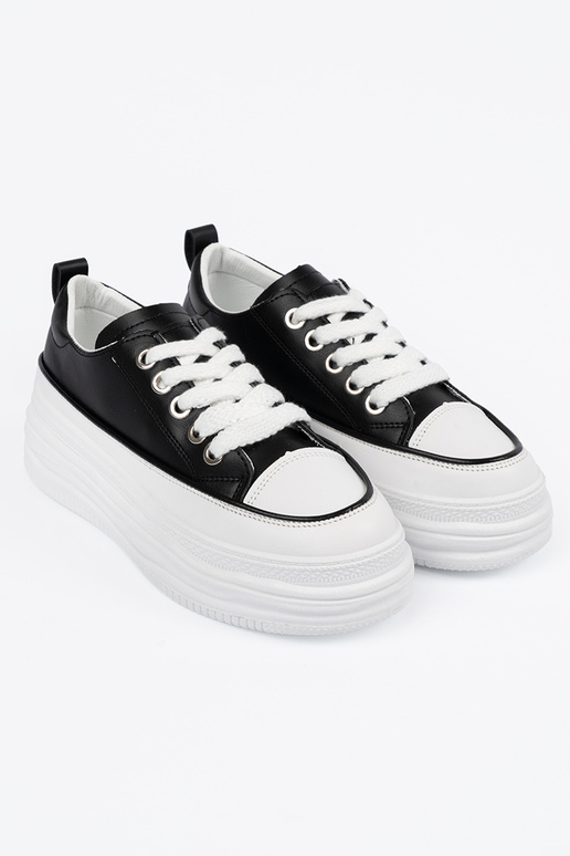 Melnas-baltas brīvā laika kurpes ar...