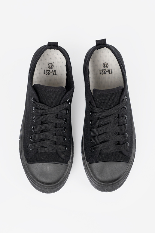 Ērtie melnie apavi ar īsu zābaku