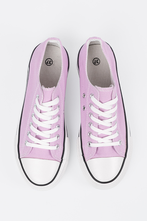 Rozā krāsas sieviešu apavi ar platformu