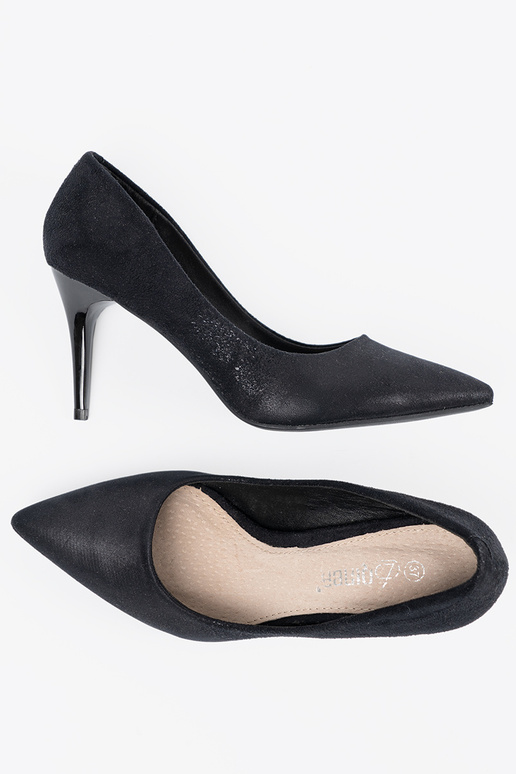 Melni zamša augstpapēžu kurpes