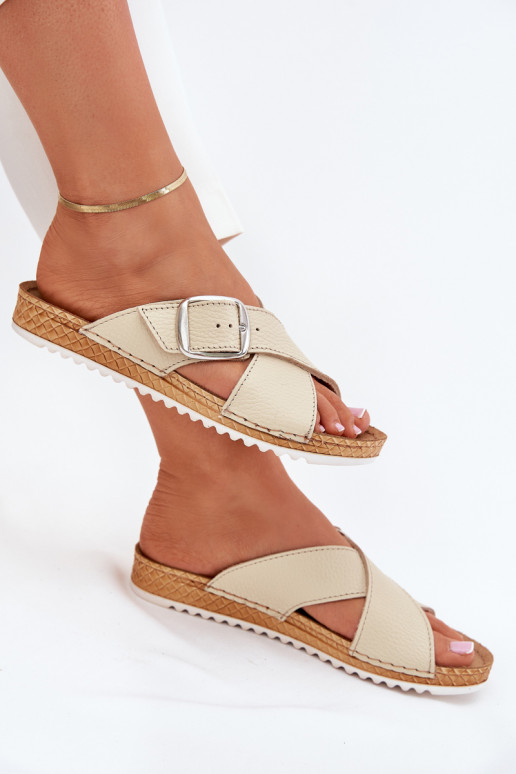 Čibas no dabīgas ādas Sieviešu ar sprādzēm Inblu VO0004GU smilšu krāsas Čibas no dabīgas ādas Sieviešu ar sprādzēm Inblu VO0004GU smilšu krāsas