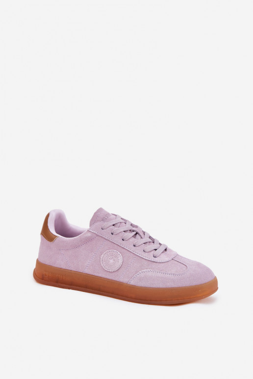 zamšādas Sneakers modeļa apavi Sieviešu Big Star RR274850 HI-POLY SYSTEM Violeta krāsa