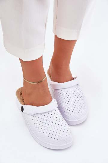 Vieglas čības uz pirksta Čības Tukšas Sieviešu baltas krāsas Faylina