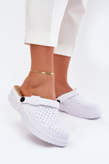 Vieglas čības uz pirksta Čības Tukšas Sieviešu baltas krāsas Faylina 2