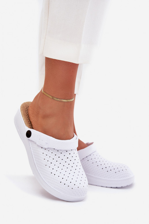 Vieglas čības uz pirksta Čības Tukšas Sieviešu baltas krāsas Faylina