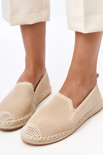 Smilšu krāsas espadrilles uz platformas Luna 2