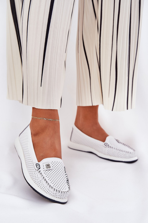 Āda sieviešu mokasīni S.Barski LR51-673 baltas krāsas