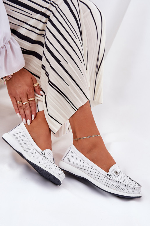 Āda sieviešu mokasīni S.Barski LR51-673 baltas krāsas