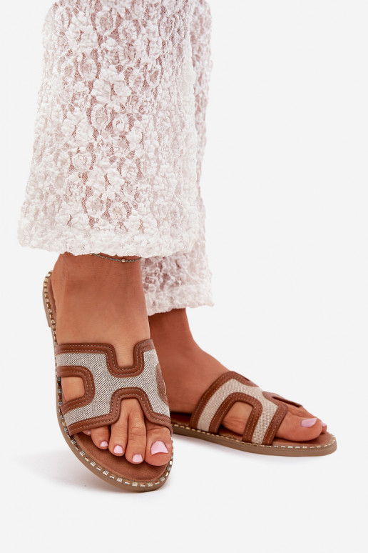 sieviešu čības ar platiem papēžiem brūnas krāsas Vereya